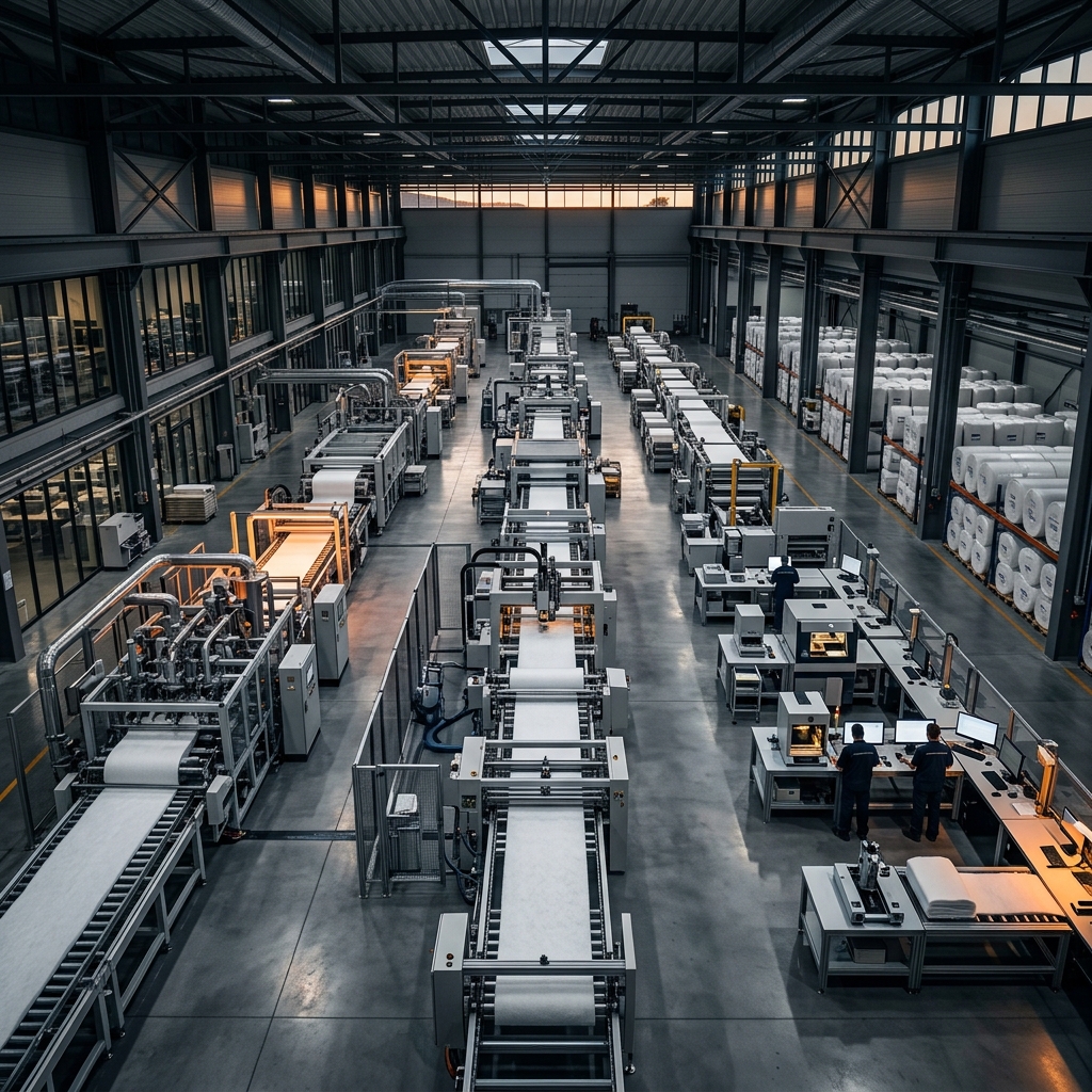 Levron Aerogel 14,000 m² integrated manufacturing facility with automated production lines for aerogel felt insulation